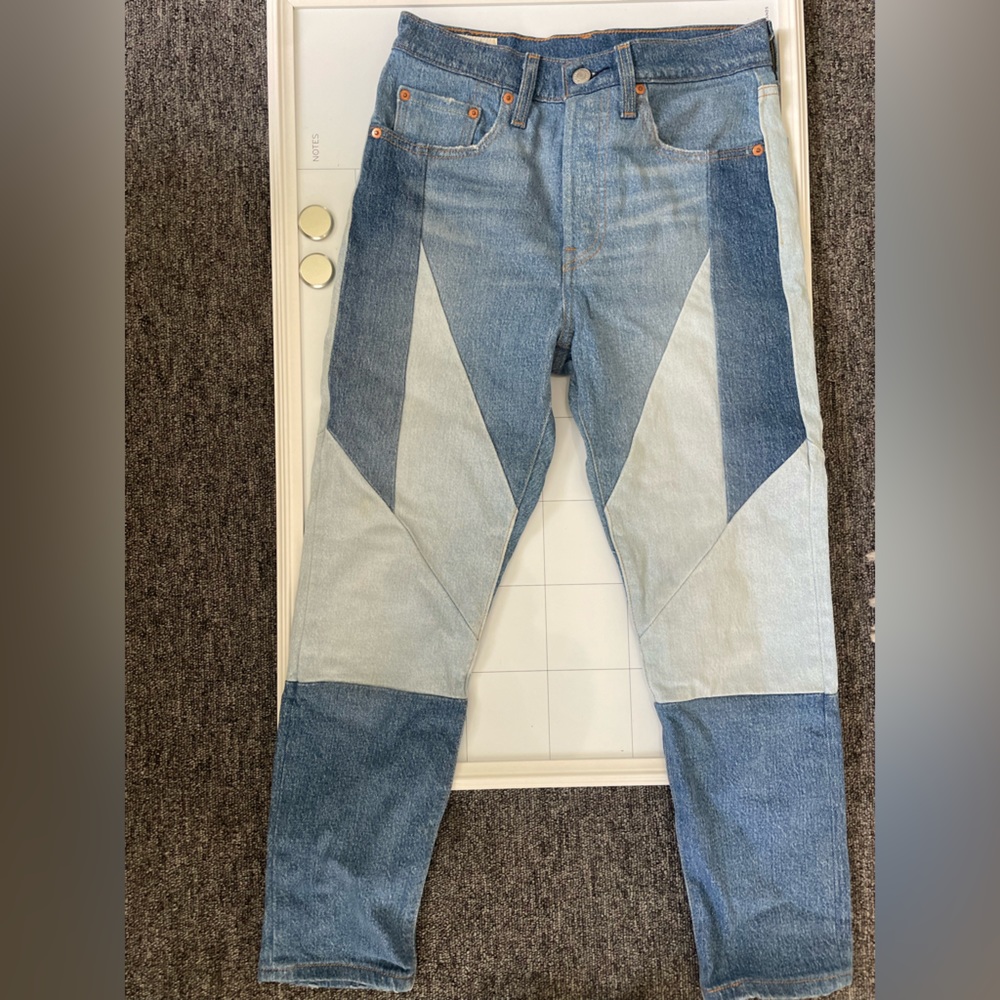 Levi’s 501 Skinny patchwork jeans